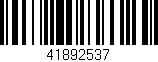 Código de barras (EAN, GTIN, SKU, ISBN): '41892537'