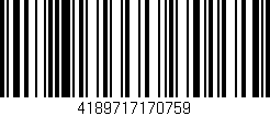Código de barras (EAN, GTIN, SKU, ISBN): '4189717170759'