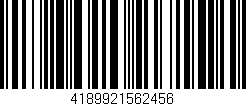 Código de barras (EAN, GTIN, SKU, ISBN): '4189921562456'