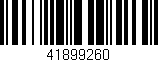 Código de barras (EAN, GTIN, SKU, ISBN): '41899260'