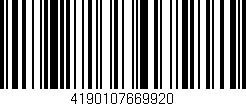 Código de barras (EAN, GTIN, SKU, ISBN): '4190107669920'