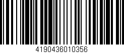 Código de barras (EAN, GTIN, SKU, ISBN): '4190436010356'