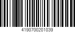 Código de barras (EAN, GTIN, SKU, ISBN): '4190700201039'