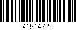 Código de barras (EAN, GTIN, SKU, ISBN): '41914725'