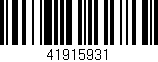 Código de barras (EAN, GTIN, SKU, ISBN): '41915931'