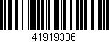 Código de barras (EAN, GTIN, SKU, ISBN): '41919336'