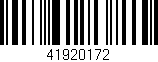 Código de barras (EAN, GTIN, SKU, ISBN): '41920172'