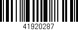 Código de barras (EAN, GTIN, SKU, ISBN): '41920287'