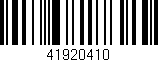Código de barras (EAN, GTIN, SKU, ISBN): '41920410'