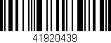 Código de barras (EAN, GTIN, SKU, ISBN): '41920439'