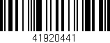 Código de barras (EAN, GTIN, SKU, ISBN): '41920441'