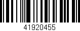 Código de barras (EAN, GTIN, SKU, ISBN): '41920455'