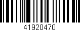 Código de barras (EAN, GTIN, SKU, ISBN): '41920470'