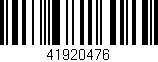 Código de barras (EAN, GTIN, SKU, ISBN): '41920476'