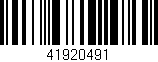 Código de barras (EAN, GTIN, SKU, ISBN): '41920491'