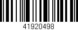 Código de barras (EAN, GTIN, SKU, ISBN): '41920498'
