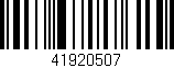 Código de barras (EAN, GTIN, SKU, ISBN): '41920507'