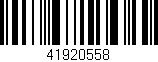 Código de barras (EAN, GTIN, SKU, ISBN): '41920558'