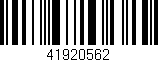 Código de barras (EAN, GTIN, SKU, ISBN): '41920562'