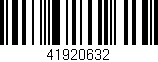 Código de barras (EAN, GTIN, SKU, ISBN): '41920632'