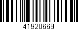 Código de barras (EAN, GTIN, SKU, ISBN): '41920669'