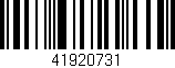 Código de barras (EAN, GTIN, SKU, ISBN): '41920731'