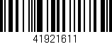 Código de barras (EAN, GTIN, SKU, ISBN): '41921611'