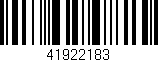 Código de barras (EAN, GTIN, SKU, ISBN): '41922183'