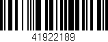Código de barras (EAN, GTIN, SKU, ISBN): '41922189'