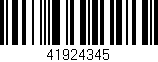 Código de barras (EAN, GTIN, SKU, ISBN): '41924345'