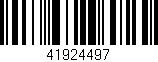 Código de barras (EAN, GTIN, SKU, ISBN): '41924497'