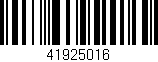 Código de barras (EAN, GTIN, SKU, ISBN): '41925016'