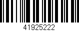 Código de barras (EAN, GTIN, SKU, ISBN): '41925222'