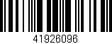 Código de barras (EAN, GTIN, SKU, ISBN): '41926096'