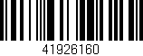 Código de barras (EAN, GTIN, SKU, ISBN): '41926160'