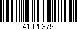 Código de barras (EAN, GTIN, SKU, ISBN): '41926379'
