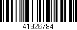 Código de barras (EAN, GTIN, SKU, ISBN): '41926784'