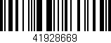 Código de barras (EAN, GTIN, SKU, ISBN): '41928669'