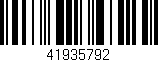 Código de barras (EAN, GTIN, SKU, ISBN): '41935792'