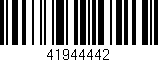 Código de barras (EAN, GTIN, SKU, ISBN): '41944442'