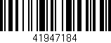 Código de barras (EAN, GTIN, SKU, ISBN): '41947184'