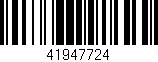 Código de barras (EAN, GTIN, SKU, ISBN): '41947724'