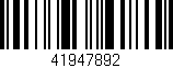 Código de barras (EAN, GTIN, SKU, ISBN): '41947892'