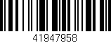 Código de barras (EAN, GTIN, SKU, ISBN): '41947958'