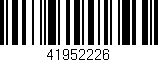 Código de barras (EAN, GTIN, SKU, ISBN): '41952226'