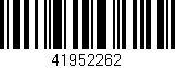 Código de barras (EAN, GTIN, SKU, ISBN): '41952262'