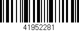 Código de barras (EAN, GTIN, SKU, ISBN): '41952281'