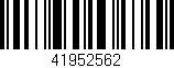 Código de barras (EAN, GTIN, SKU, ISBN): '41952562'