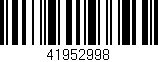 Código de barras (EAN, GTIN, SKU, ISBN): '41952998'