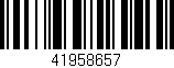 Código de barras (EAN, GTIN, SKU, ISBN): '41958657'